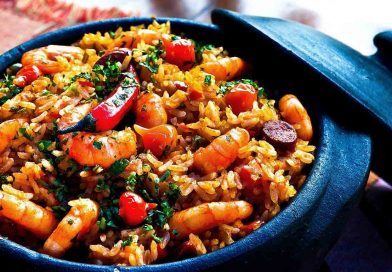 жаренный рис с креветками рецепт